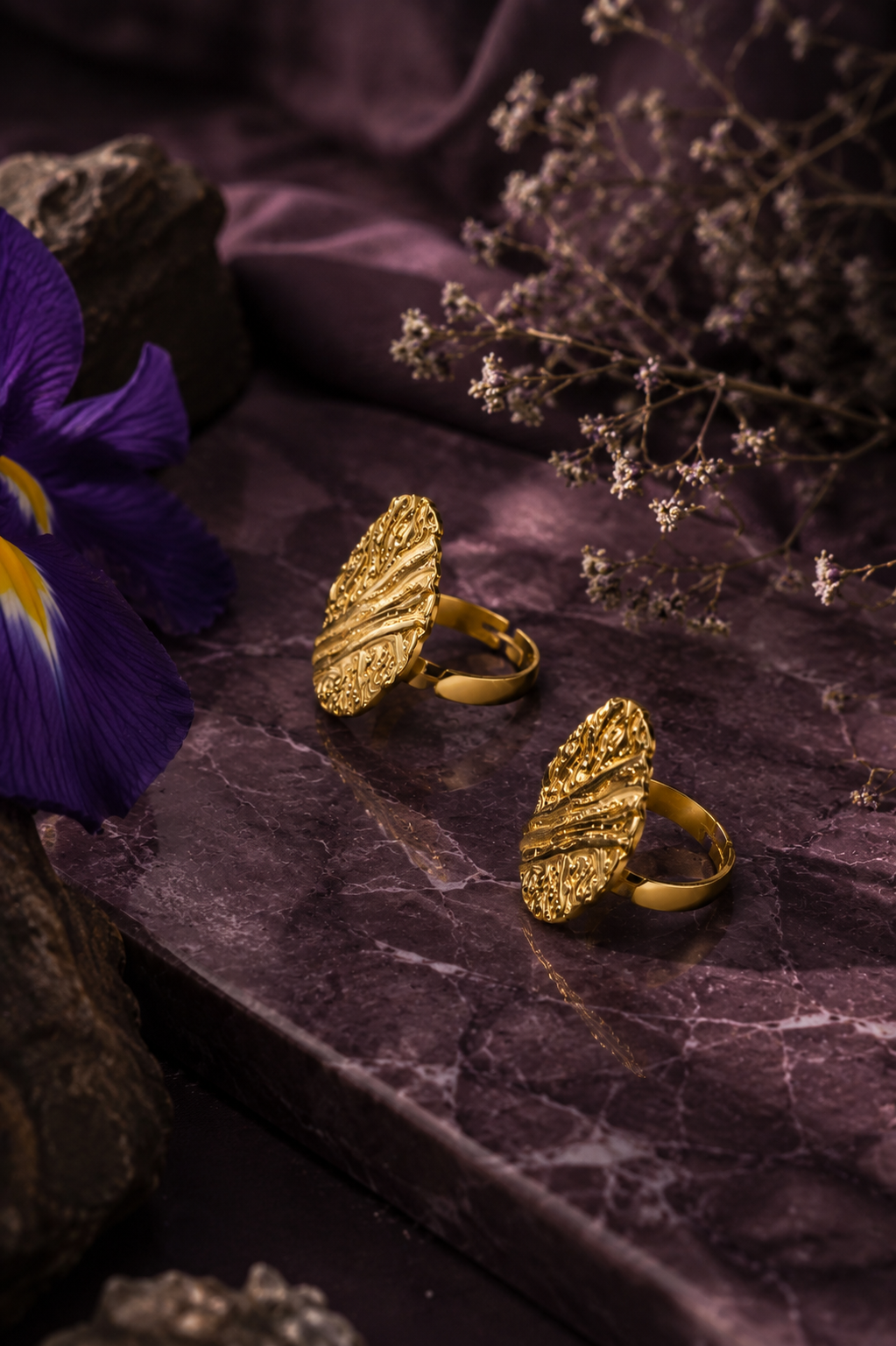 Celestial Textured Statement Ring
