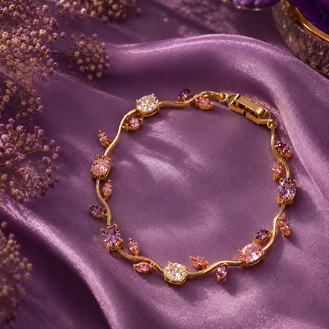 Tulip Bloom Crystal Bracelet