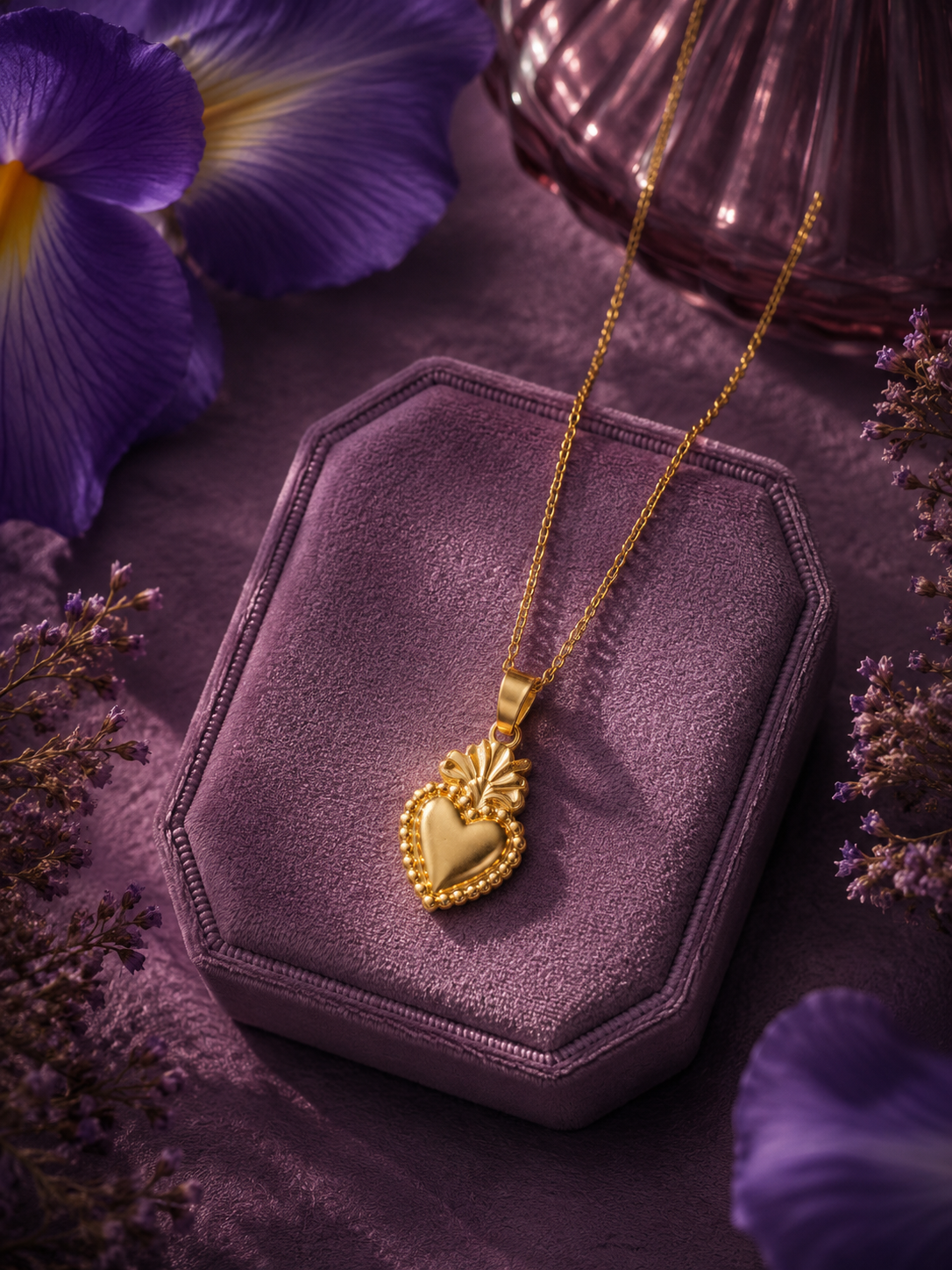 Golden Heart Charm Pendant