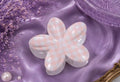 Pastel Gingham Flower Hair Claw Clip