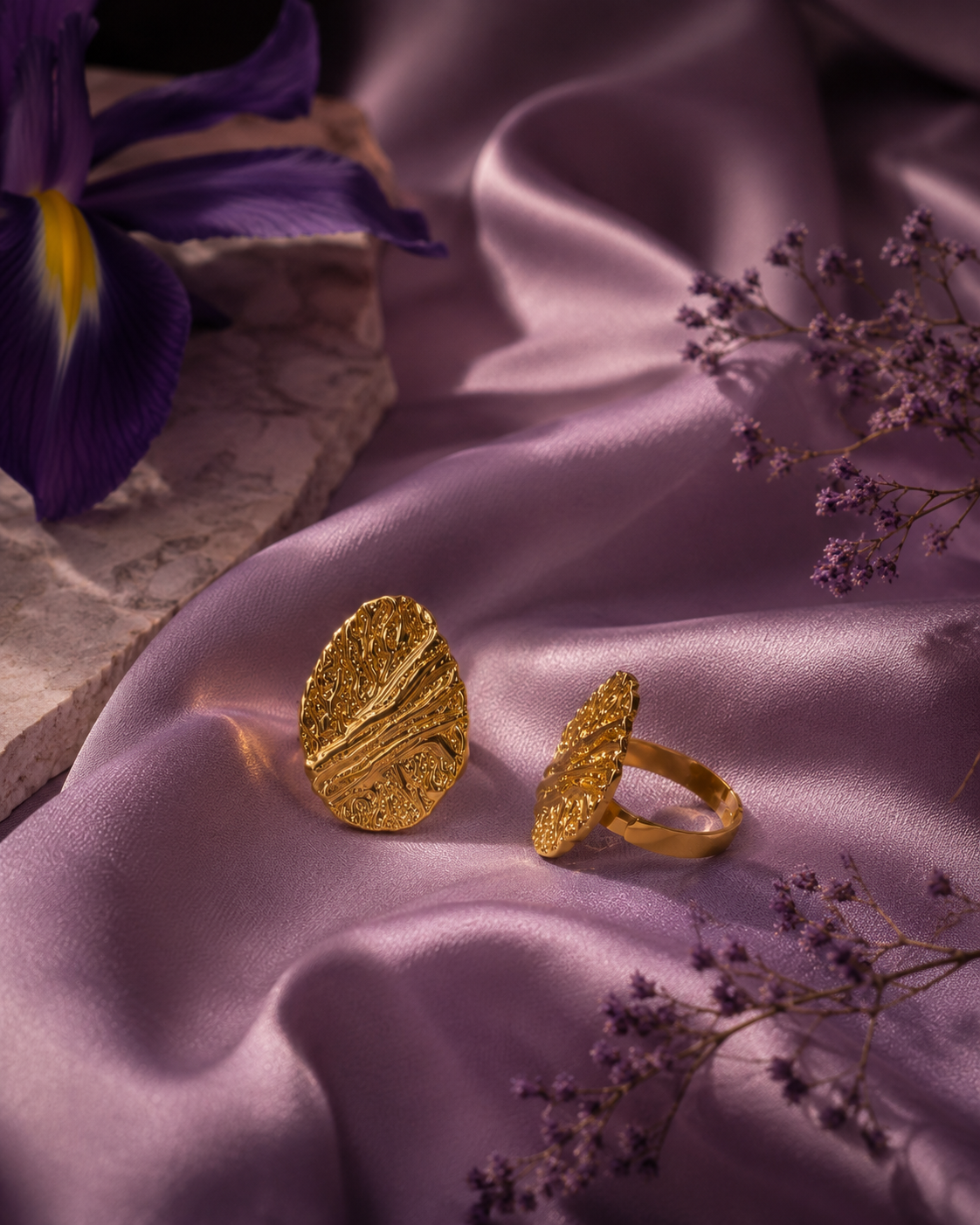 Celestial Textured Statement Ring