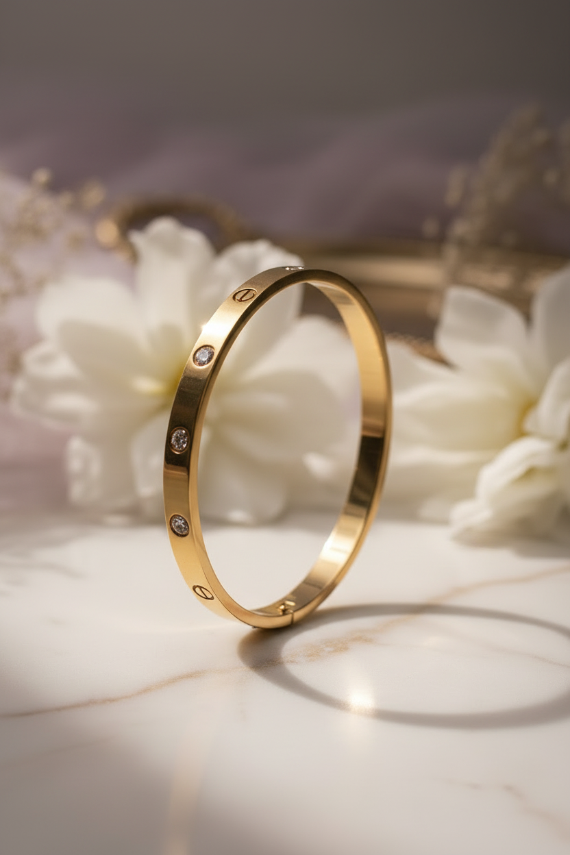 Celeste Gold Bangle Bracelet