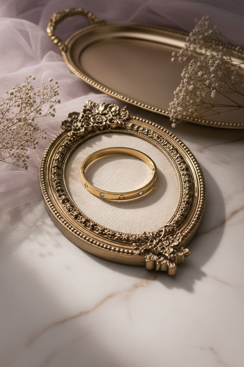 Celeste Gold Bangle Bracelet