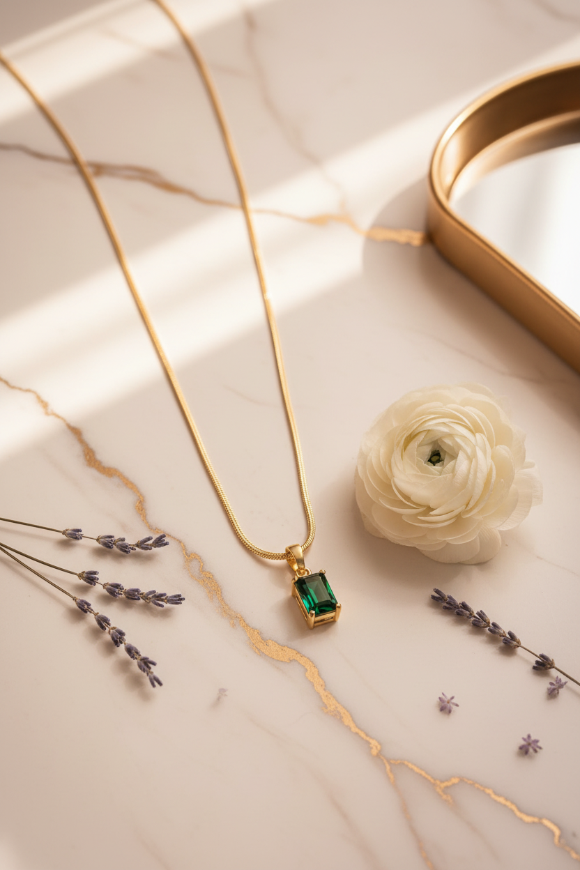 Emerald Grace Pendant Necklace